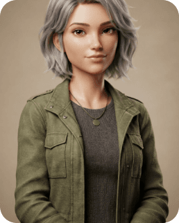 Aria as a 3D rendered character